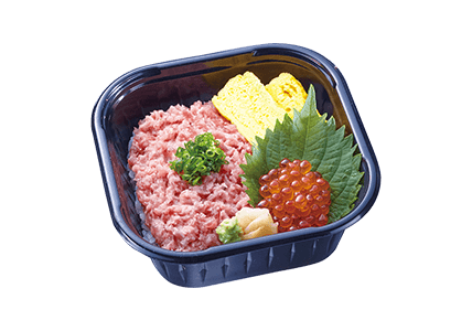 天然インドまぐろねぎとろいくら丼